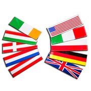 Paire de logos en couleur déco drapeau pays pour harnais