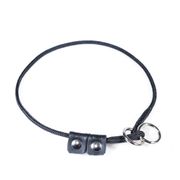 Collier de dressage en nylon fin noir avec stop